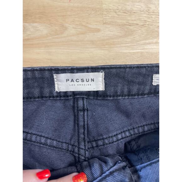 PACSUN black jeans women's 26 the MOM JEAN in a distressed style trendy - Picture 7 of 16